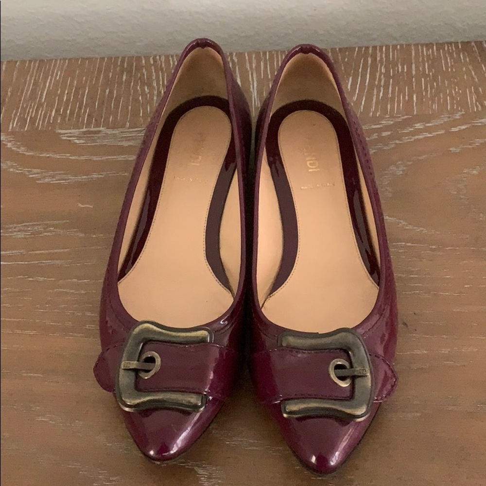 Deep wine FENDI flats